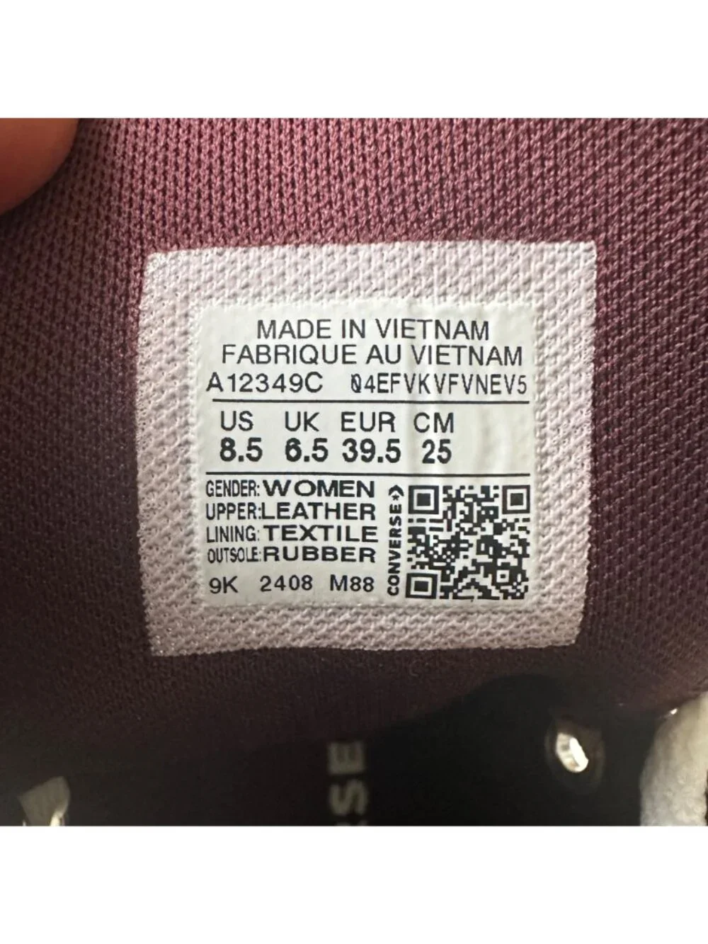 ❤️Converse Chuck Taylor All Star Wedge 8.5 Womens Shoes Sneaker Burgundy A12349C - Picture 11 of 13